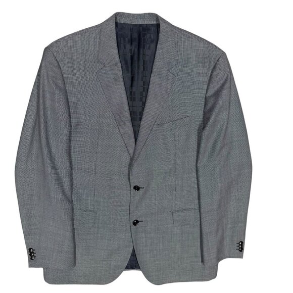 Hugo Boss Blazer Birdseye Wool Sport Coat TESSE Italy Grey "The Keys/Shaft" 46R - Picture 1 of 12